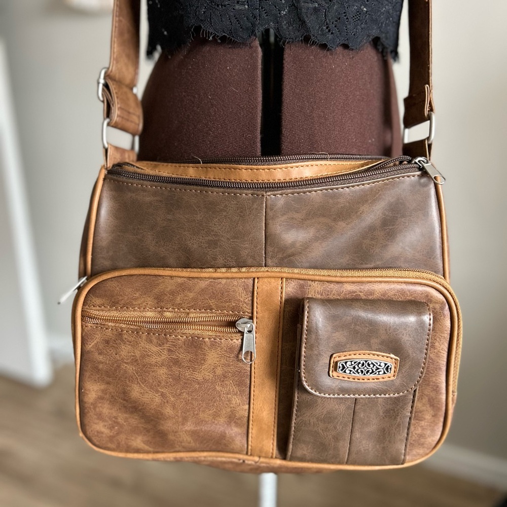 Stylish Brown Vintage Faux Leather Bag